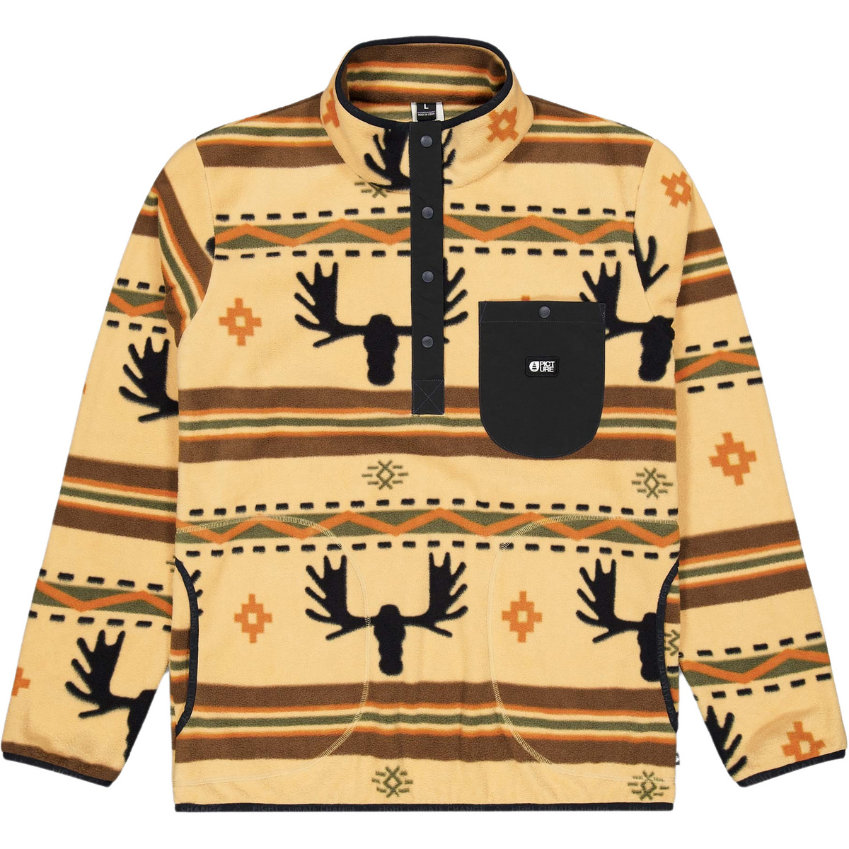 Picture Herren Oravik 1/4 Fleece Pullover (Größe L, beige)