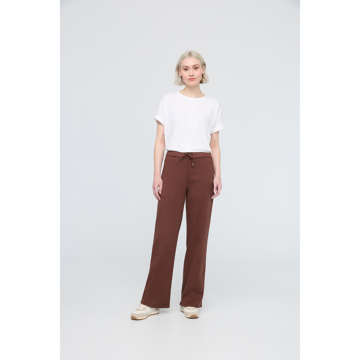 Duer Damen No Sweat Wide Leg Hose (Größe XL, braun)