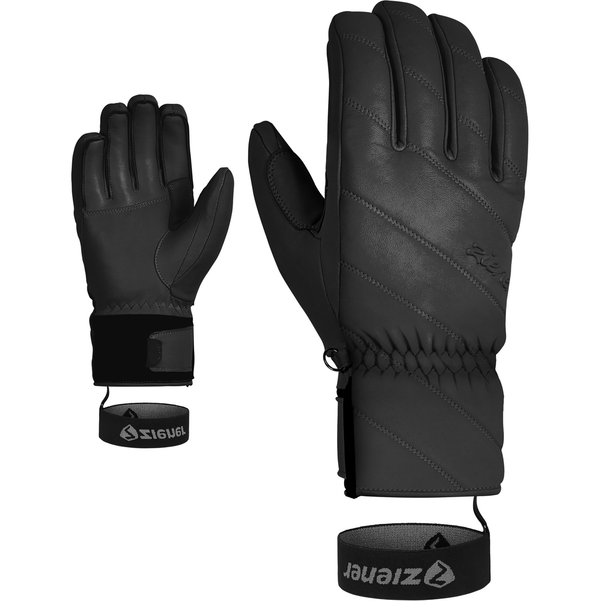 Ziener Damen Kuma As Handschuhe (Größe 7.5, schwarz)