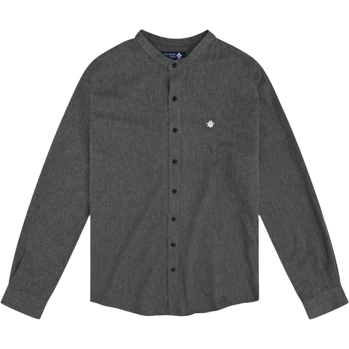 Bavarian Caps Herren Edelweiß Hemd (Größe L, grau)