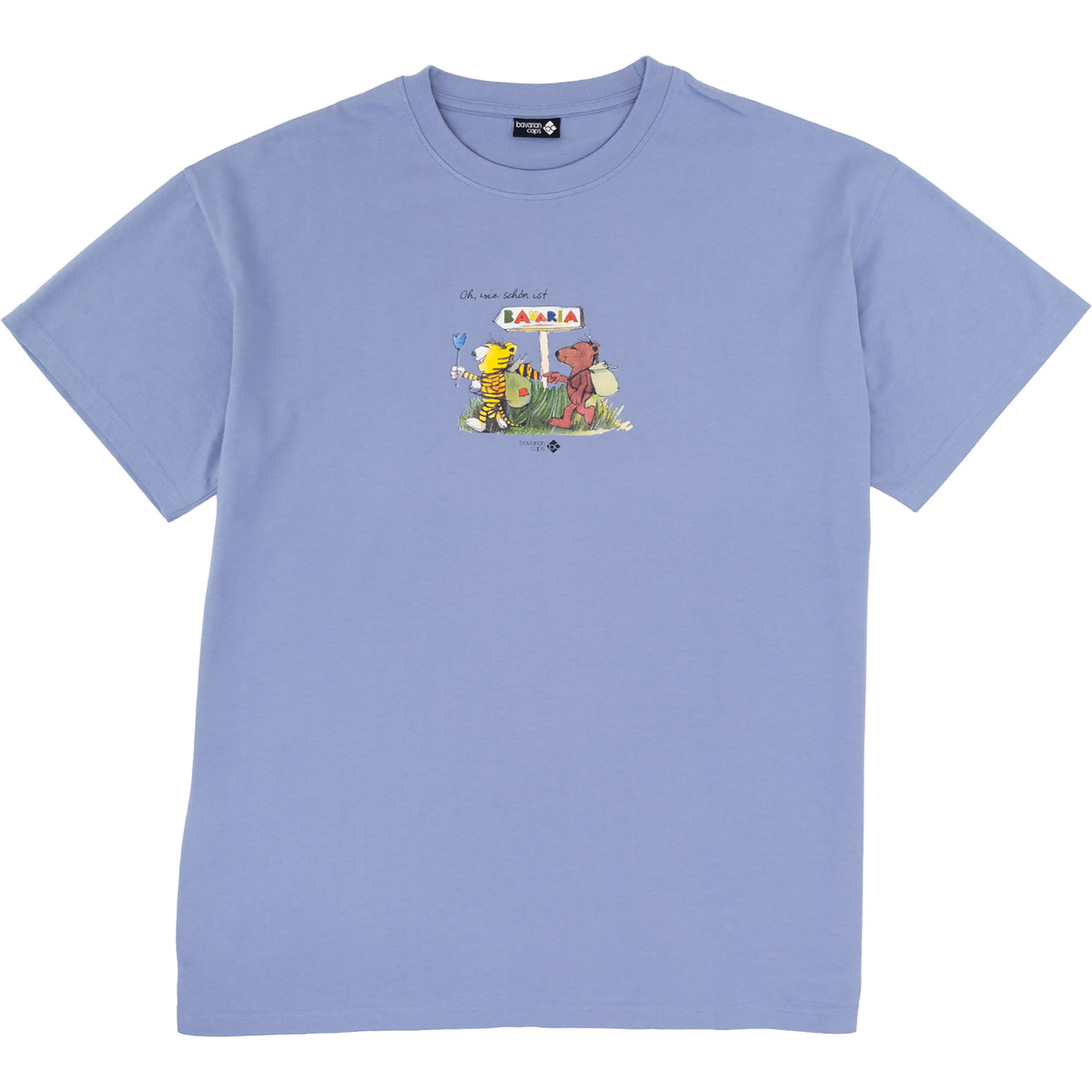 Bavarian Caps Uomo Maglietta Oh Wie Schön Is Bavaria (Taglia S, Blu)