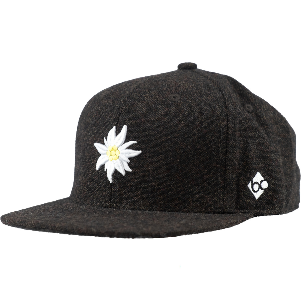 Bavarian Caps Edelweiß Flanell Cap (Größe ONE SIZE, braun)