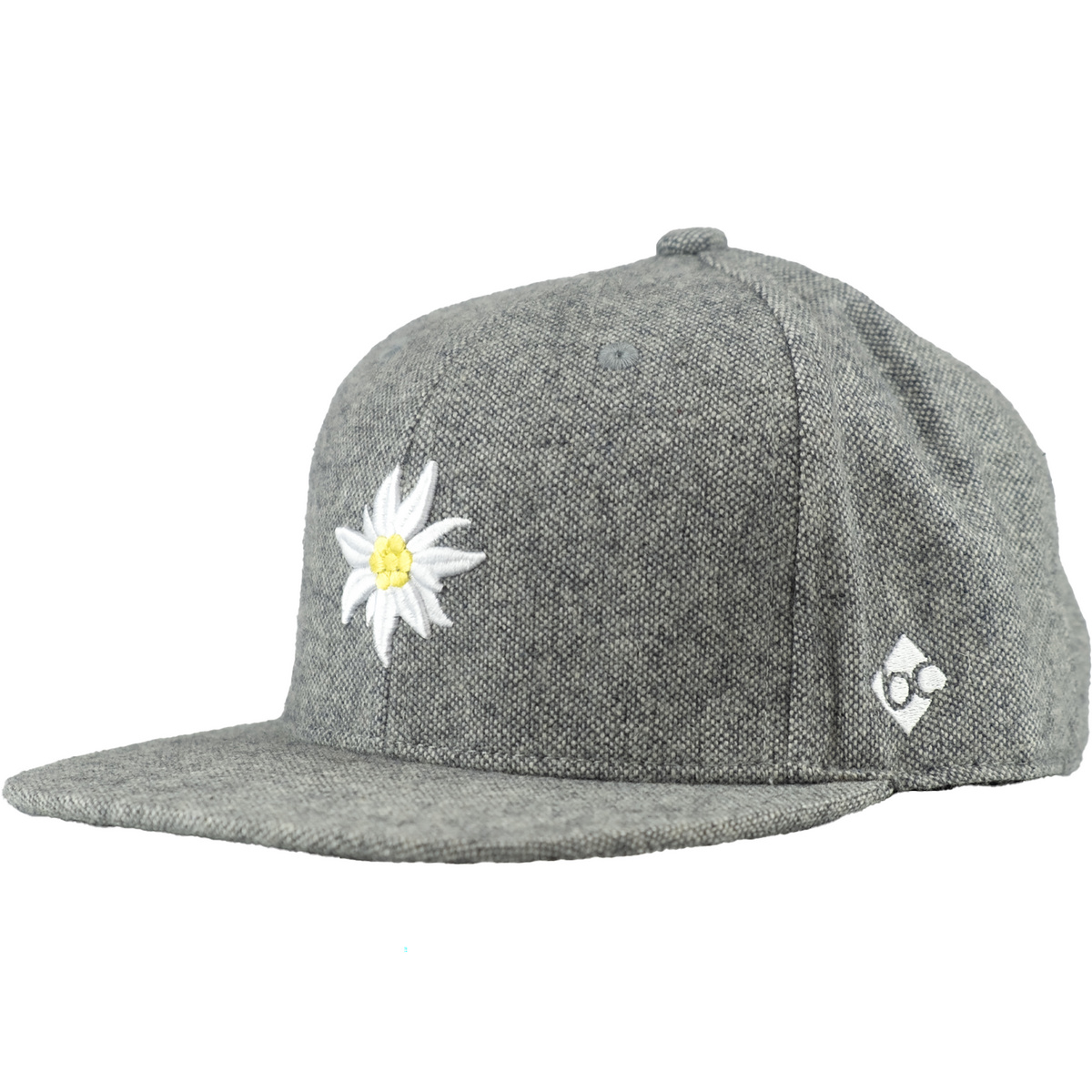 Bavarian Caps Edelweiß Flanell Cap (Größe ONE SIZE, grau)