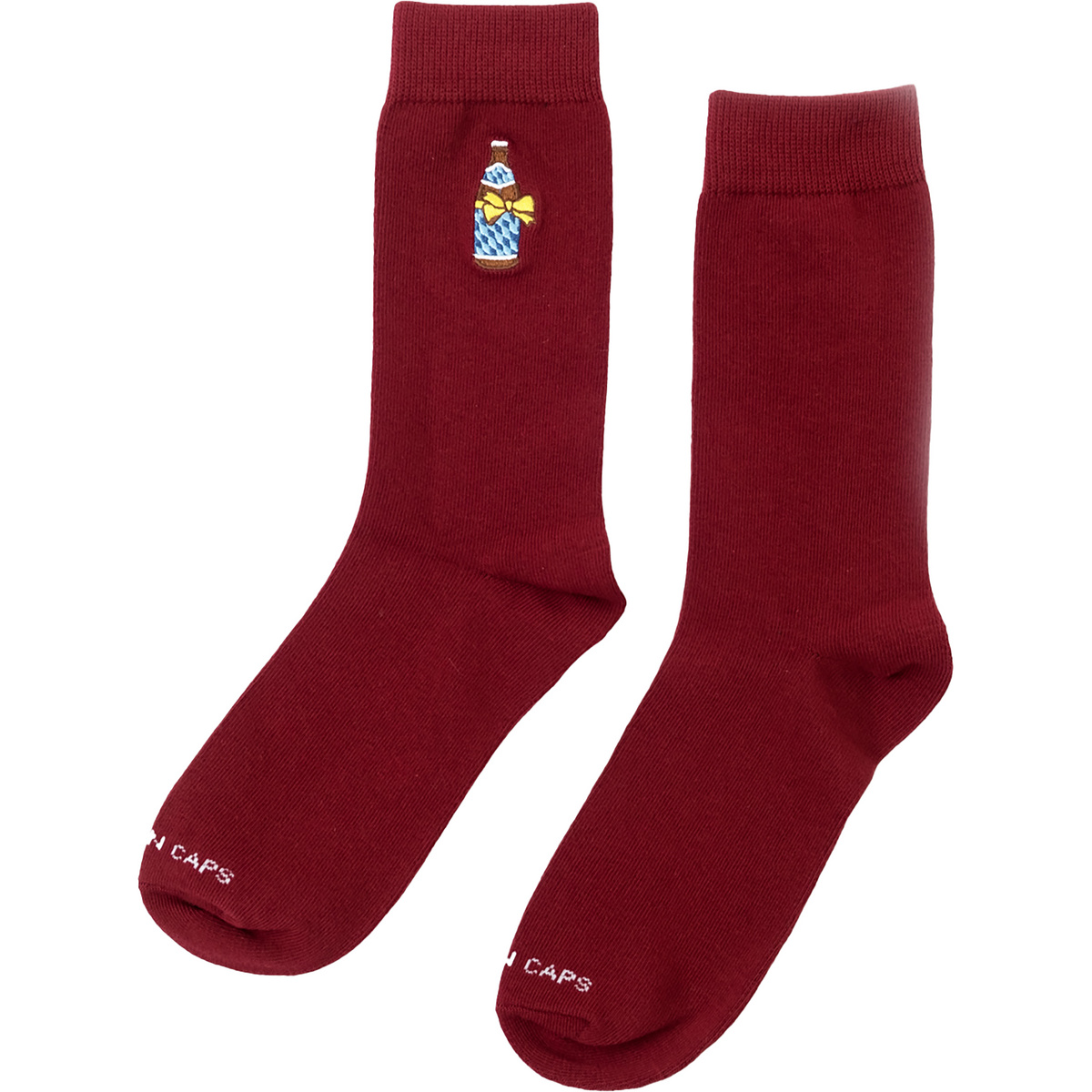 Bavarian Caps Calzini Bayerisch Hell: Weihnachtsedition (Taglia 36 , Rosso)