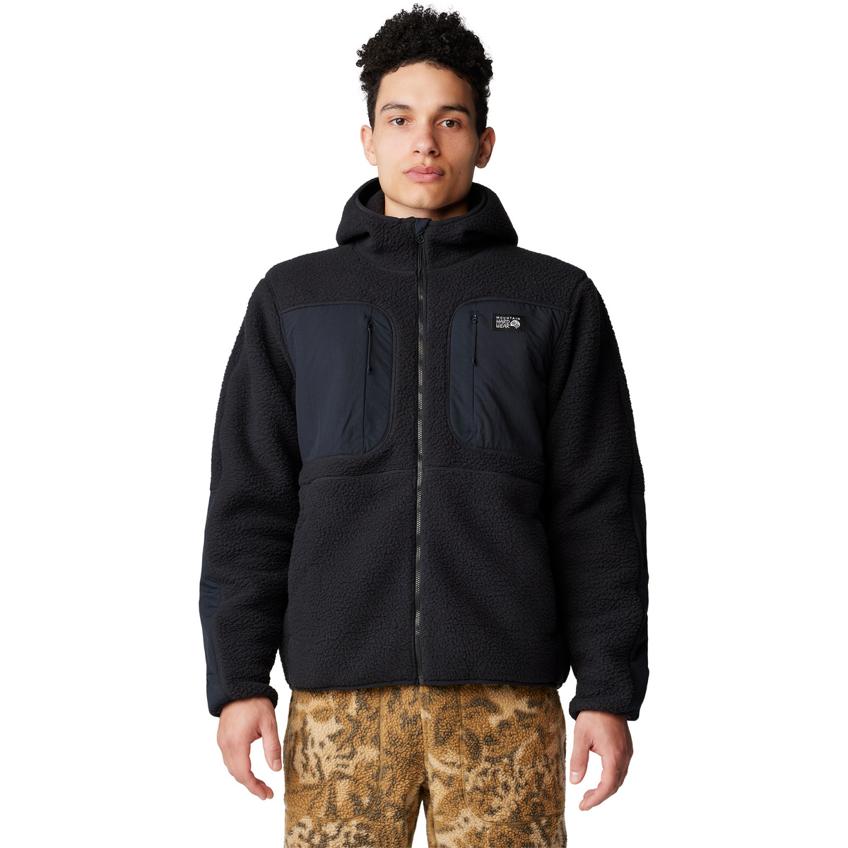 Mountain Hardwear Herren HiCamp Fleece Hoody Jacke (Größe XXL, schwarz)