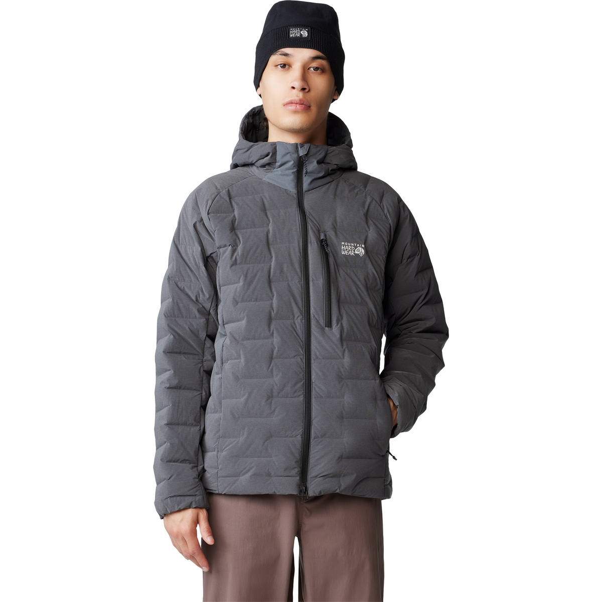 Mountain Hardwear Herren Stretchdown Hoody Jacke (Größe M, grau)