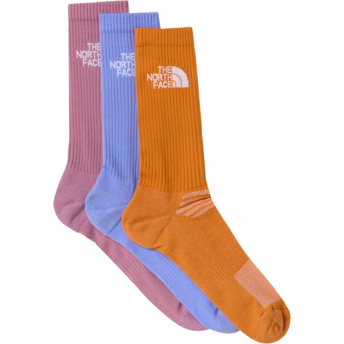 The North Face Cush Crew 3er Pack Socken (Größe 38 , orange)