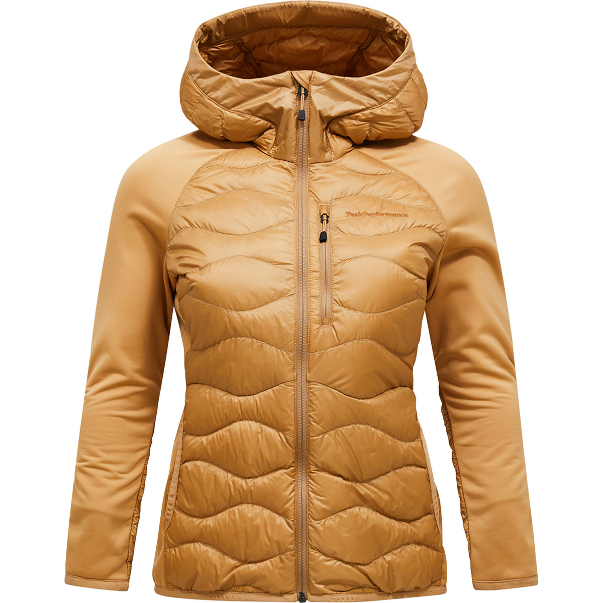 Peak Performance Damen Helium Down Hybrid Hoodie Jacke (Größe L, beige)