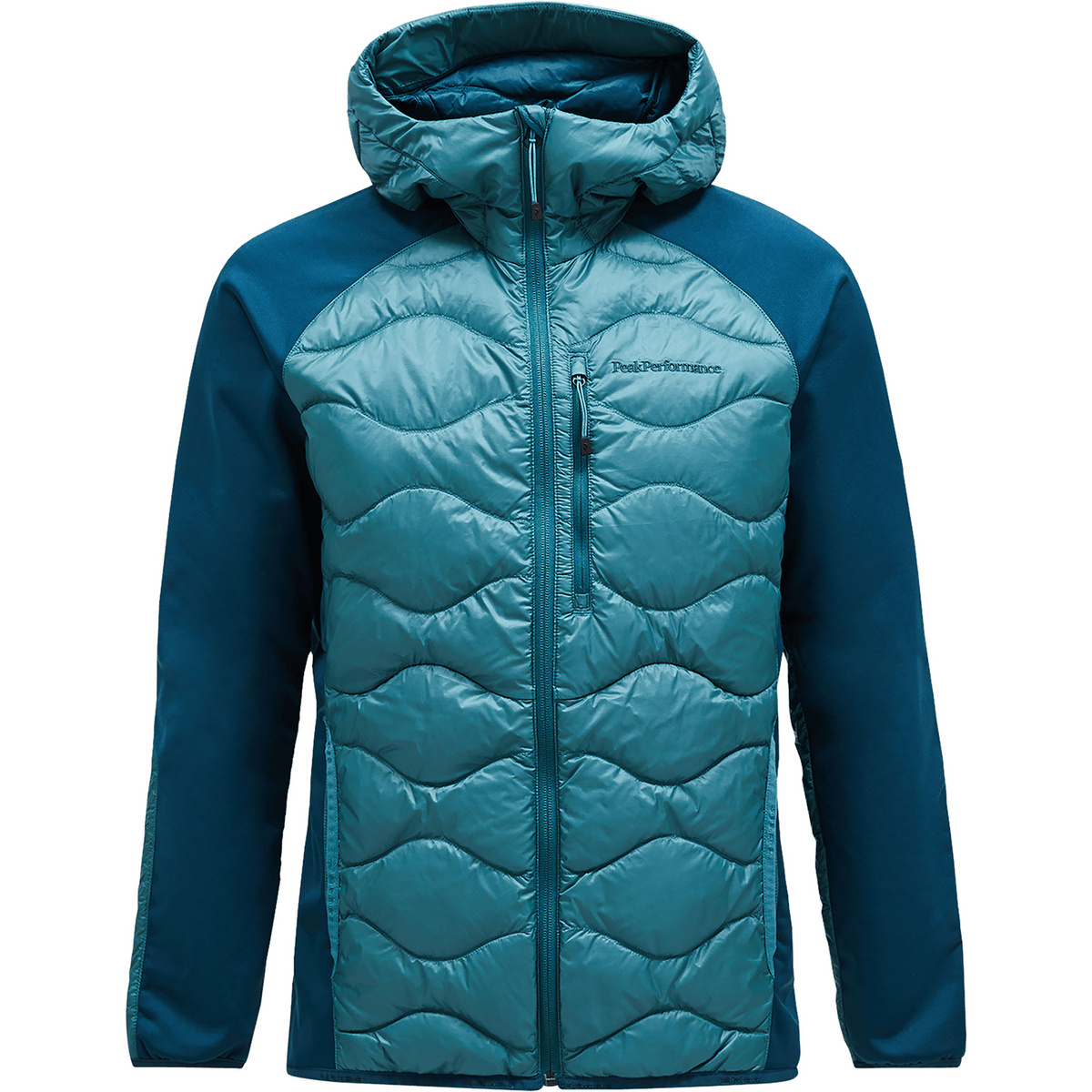 Peak Performance Uomo Giacca Helium Down Hybrid Hoodie (Taglia S, Turchese)