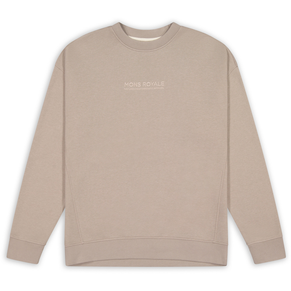 Mons Royale Pullover Verdant Cotton Crew (Taglia M, Beige)