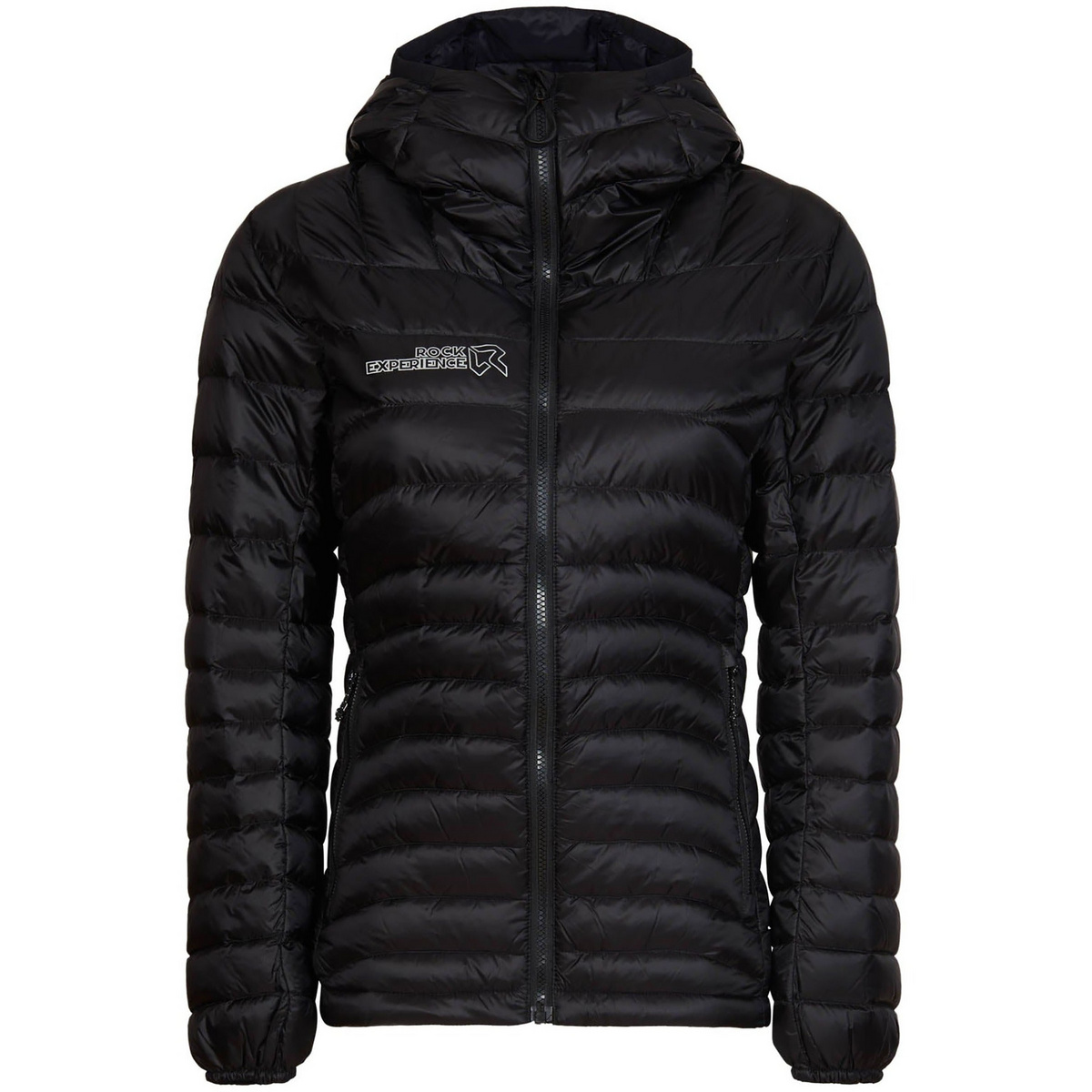 Rock Experience Donna Giacca Astroman Down Hoodie (Taglia L, Nero)