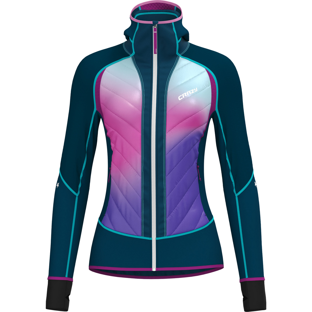 Crazy Damen Channel Jacke (Größe L, mehrfarbig)