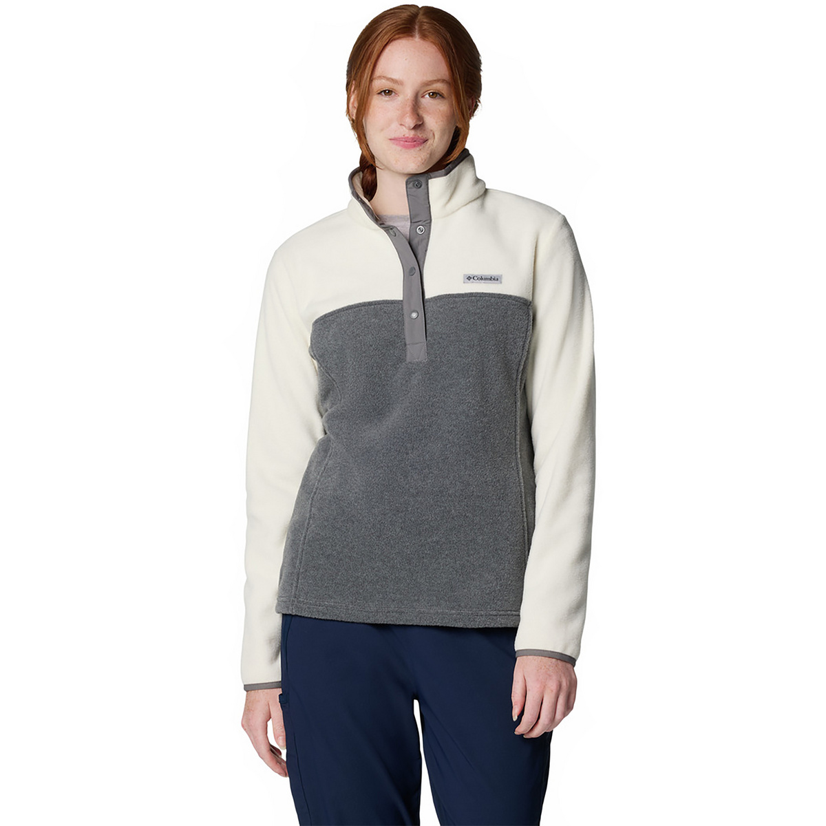 Columbia Donna Pullover Benton Springs 1/2 Snap II (Taglia S, Grigio)