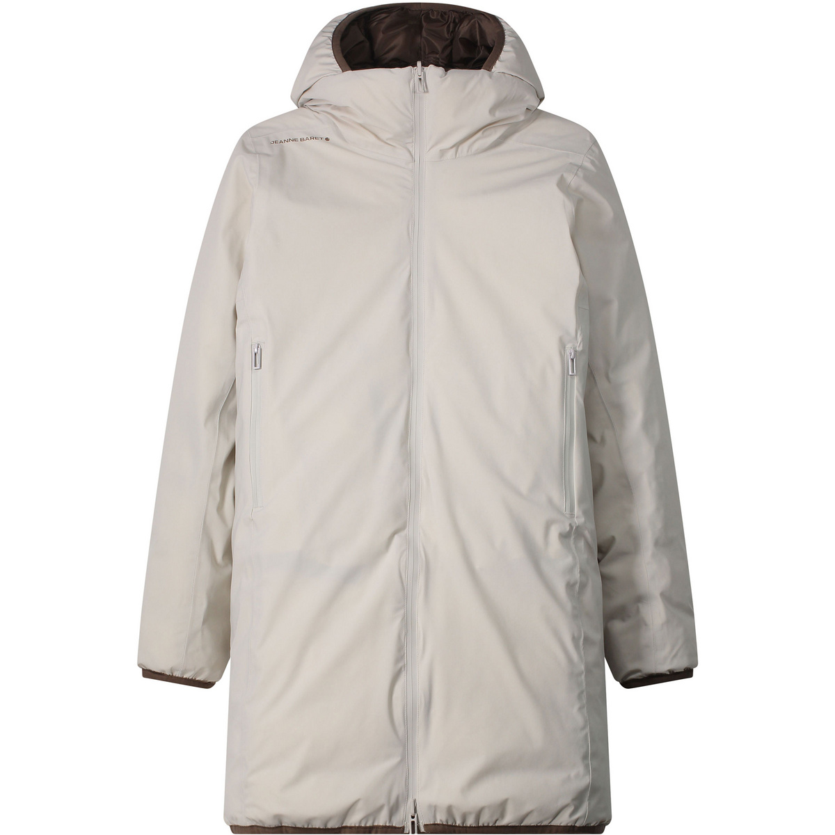 Jeanne Baret Femme Parka Sava Hoodie Reversible (taille XS, Blanc)