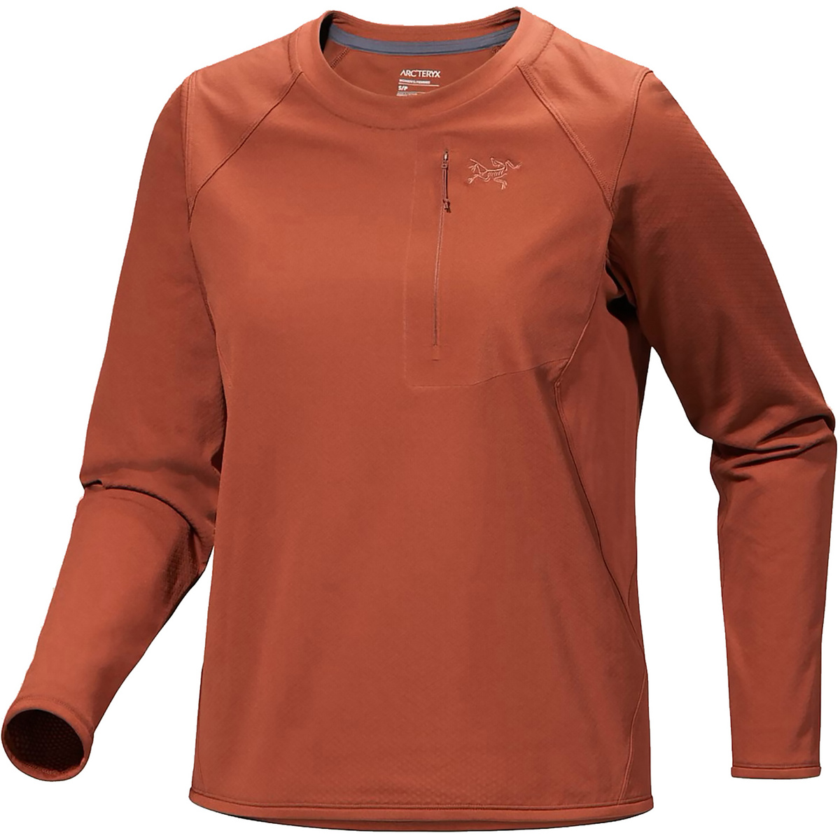 Arcteryx Femme T-shirt long Delta Crew (taille XS, Rouge)