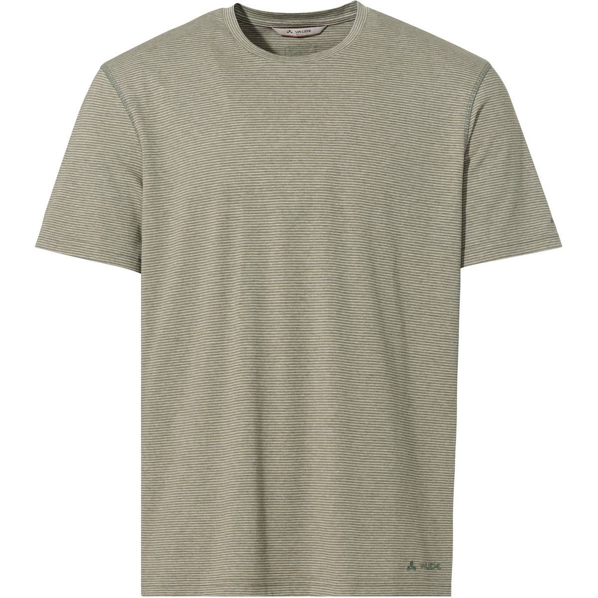 Vaude Uomo Maglietta Mineo Striped II (Taglia XL, Verde)