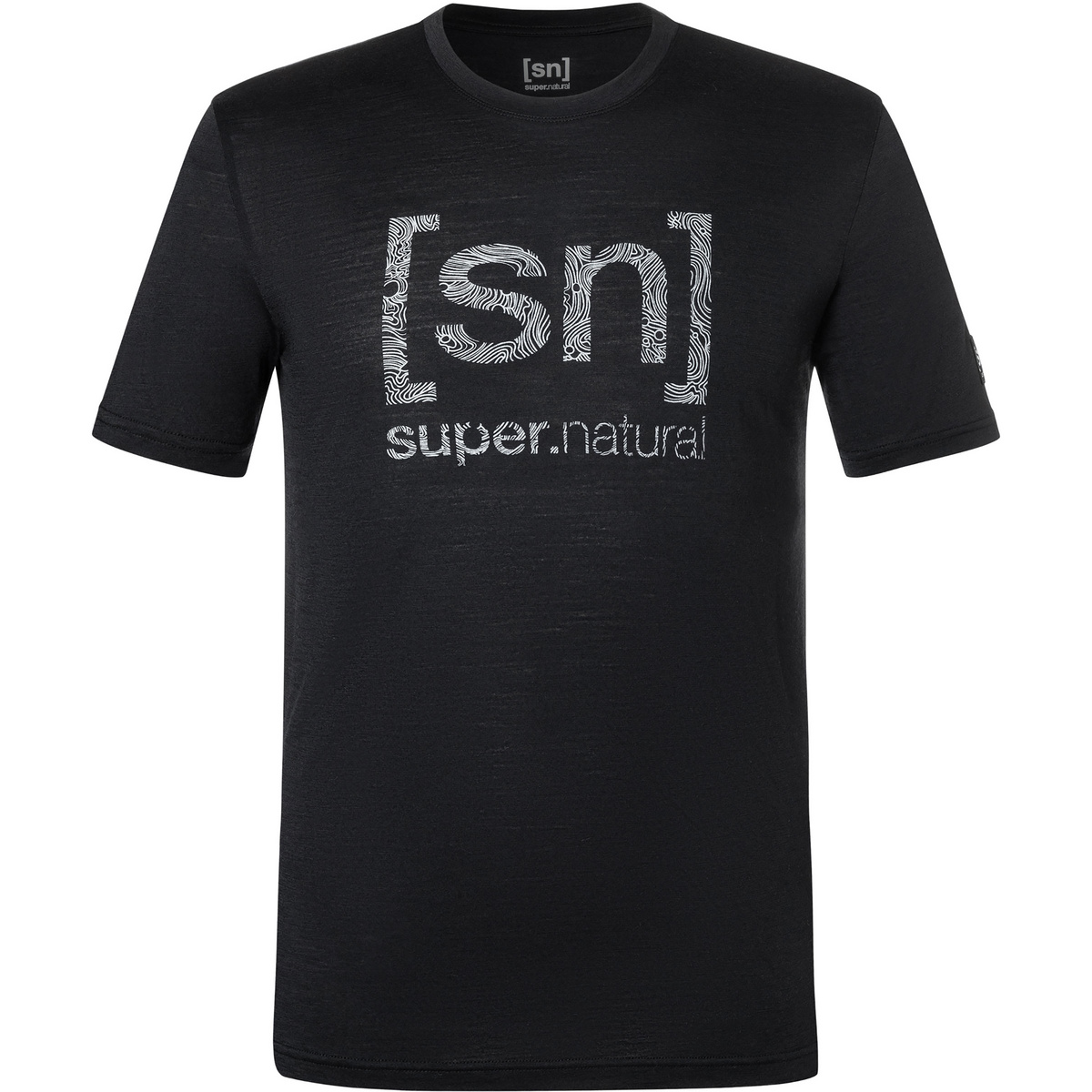 Super.Natural Herren Logo Lines T-Shirt (Größe L, schwarz)