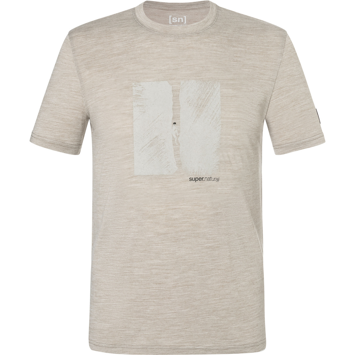 Super.Natural Homme T-shirt Crevice (taille XL, Beige)