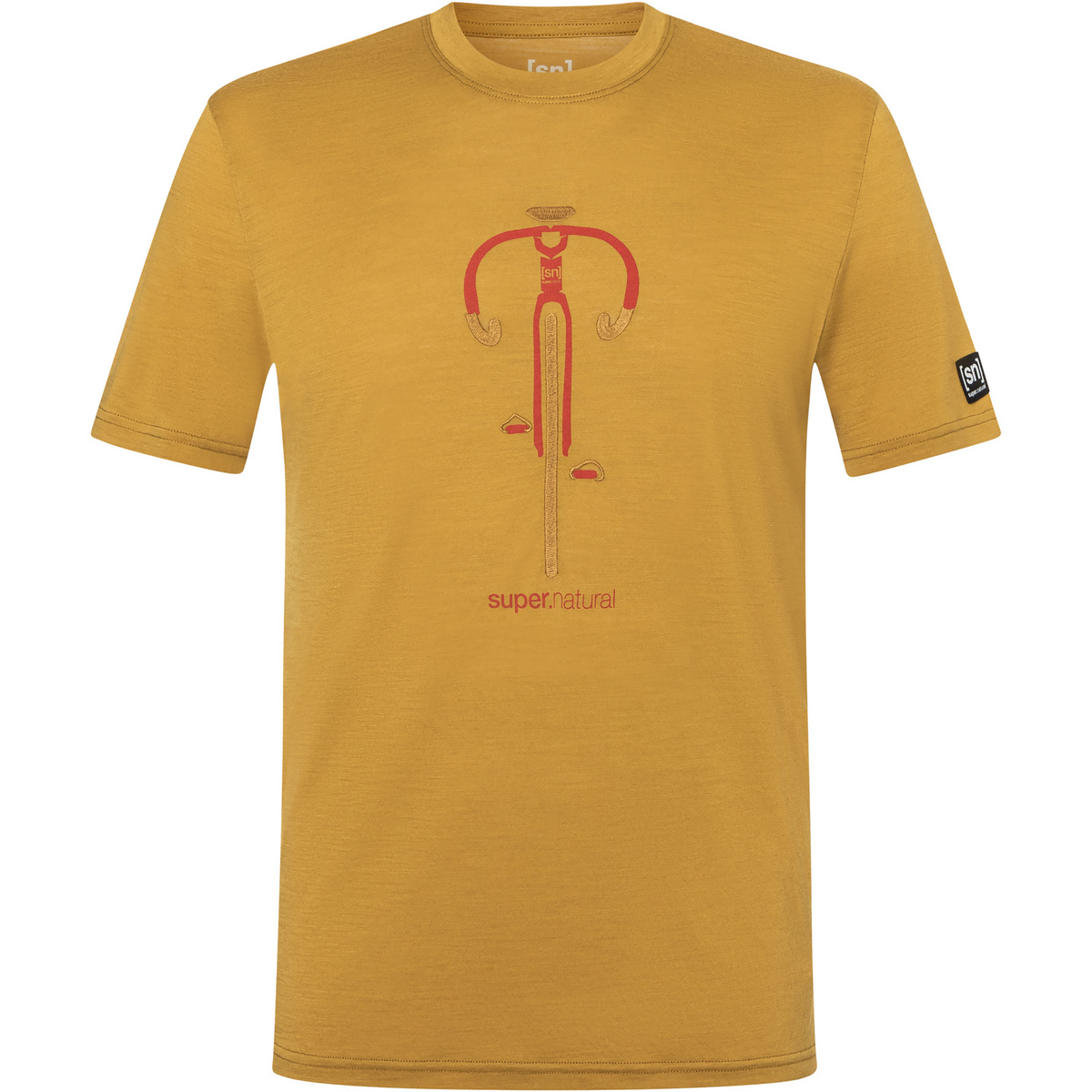 Super.Natural Herren Vintage Bike T-Shirt (Größe S, braun)
