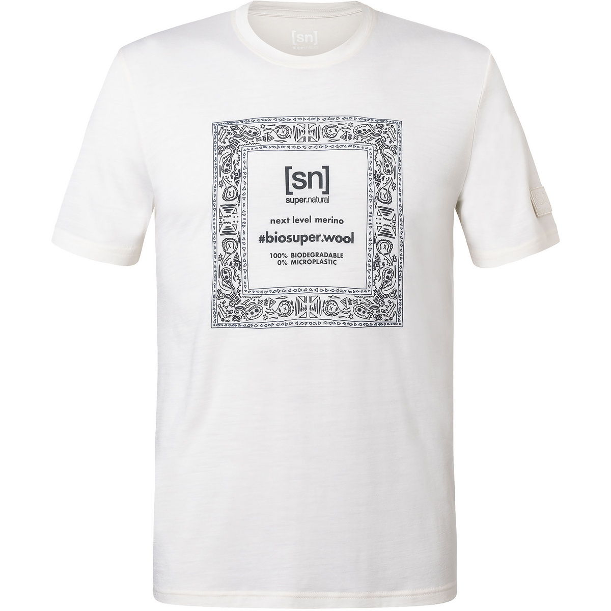 Super.Natural Uomo Maglietta Bandana Bio J (Taglia XXL, Bianco)