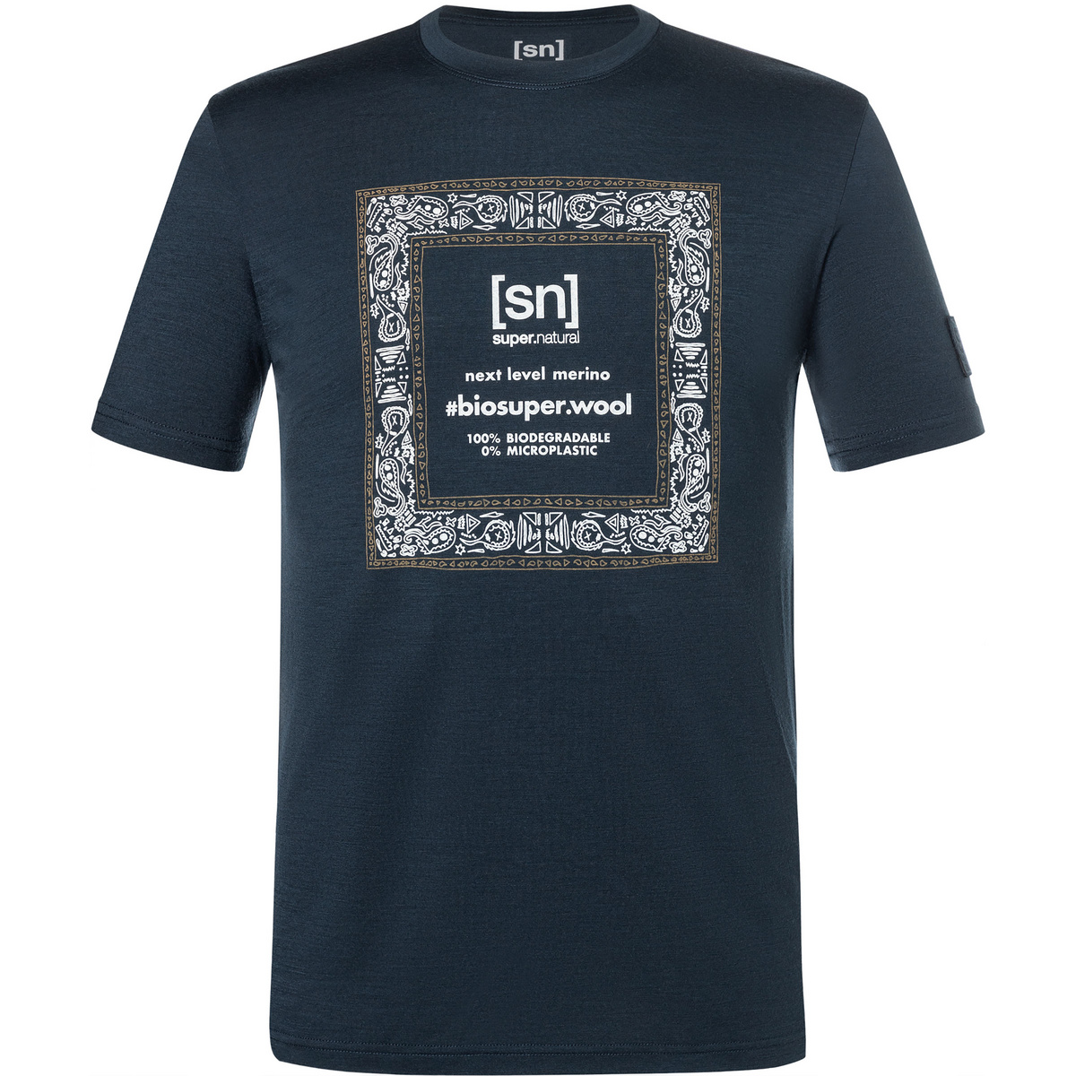 Super.Natural Uomo Maglietta Bandana Bio J (Taglia XL, Blu)