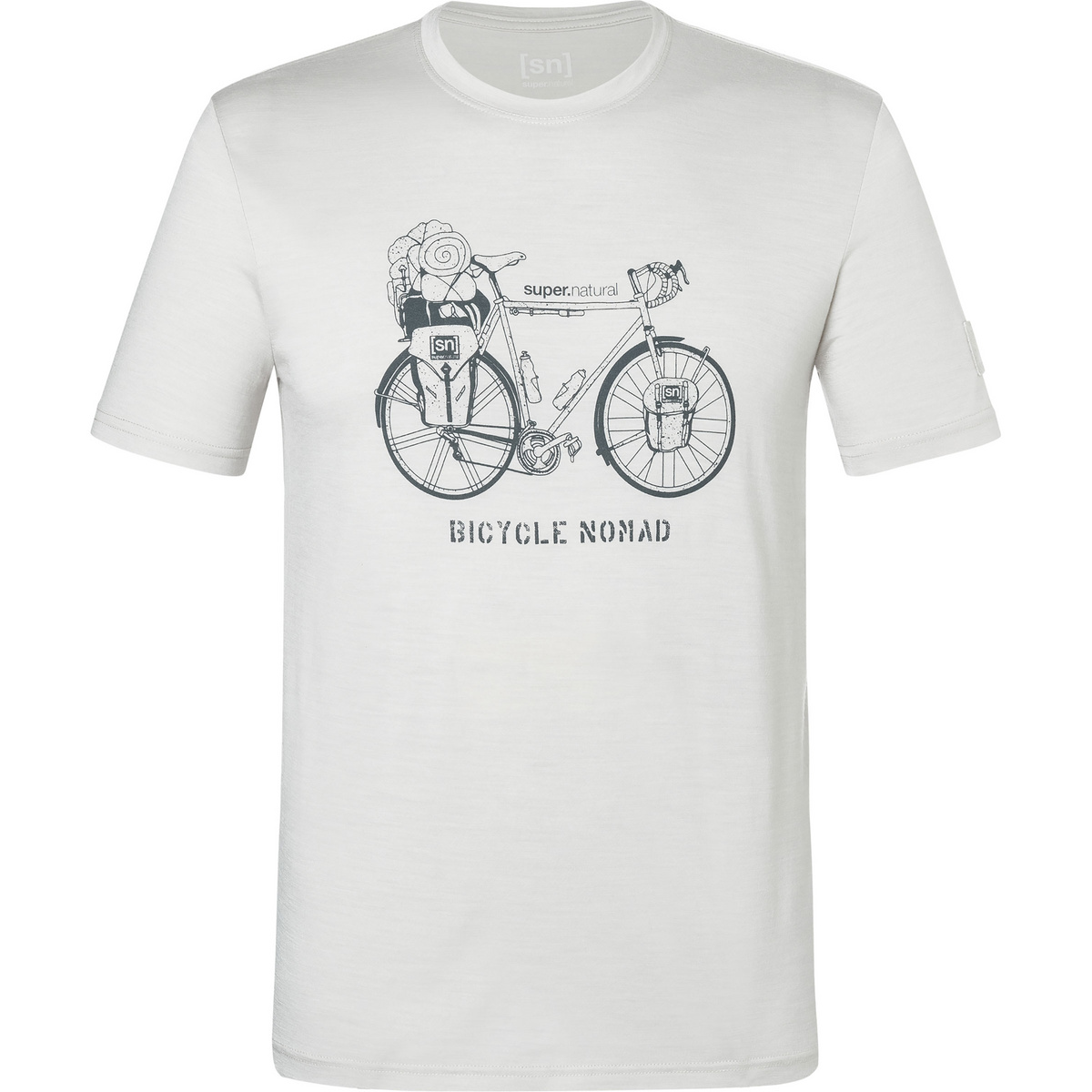 Super.Natural Uomo Maglietta Bicycle Nomad Bio J (Taglia S, Bianco)