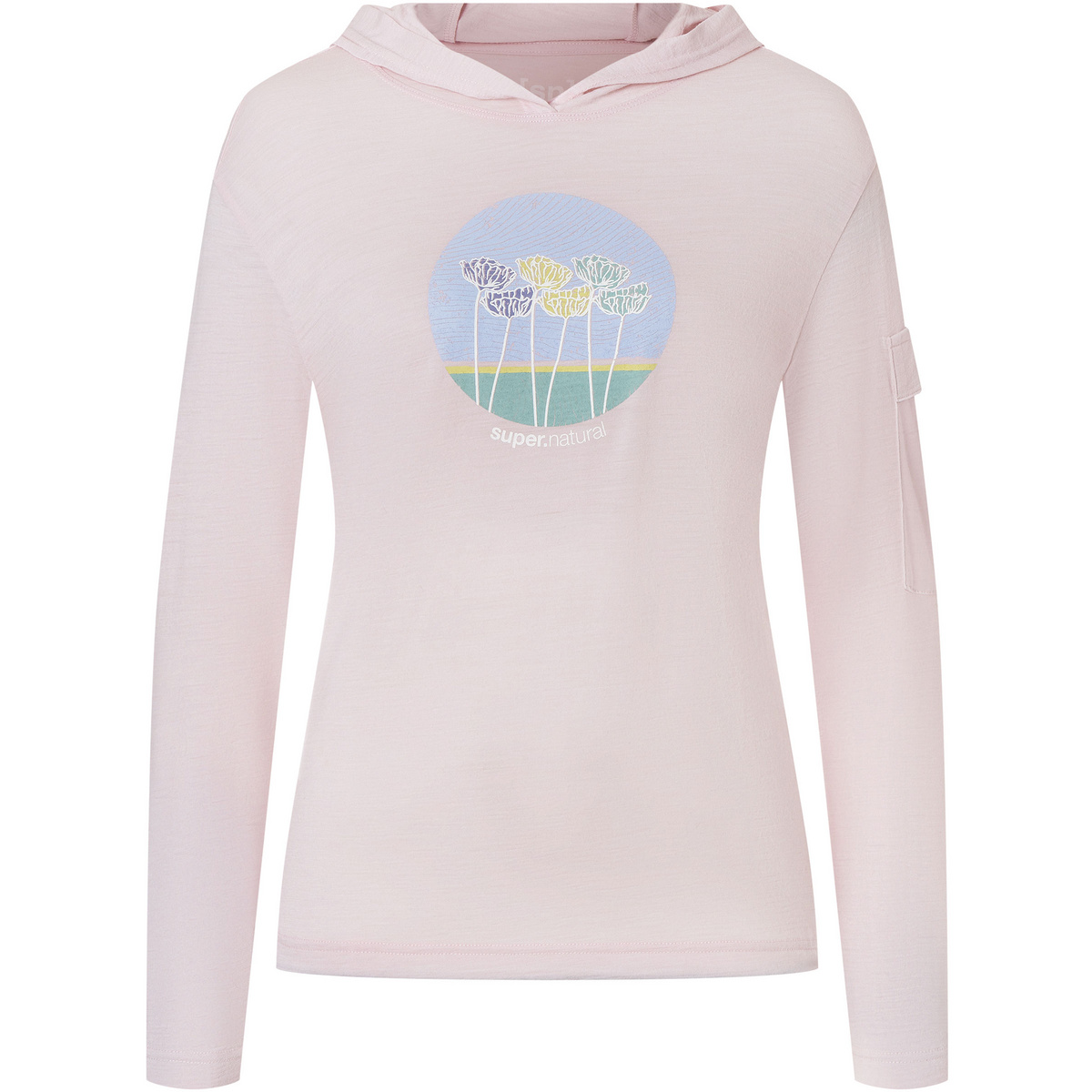 Image of Super.Natural Donna Felpa con cappuccio Tulips Light P