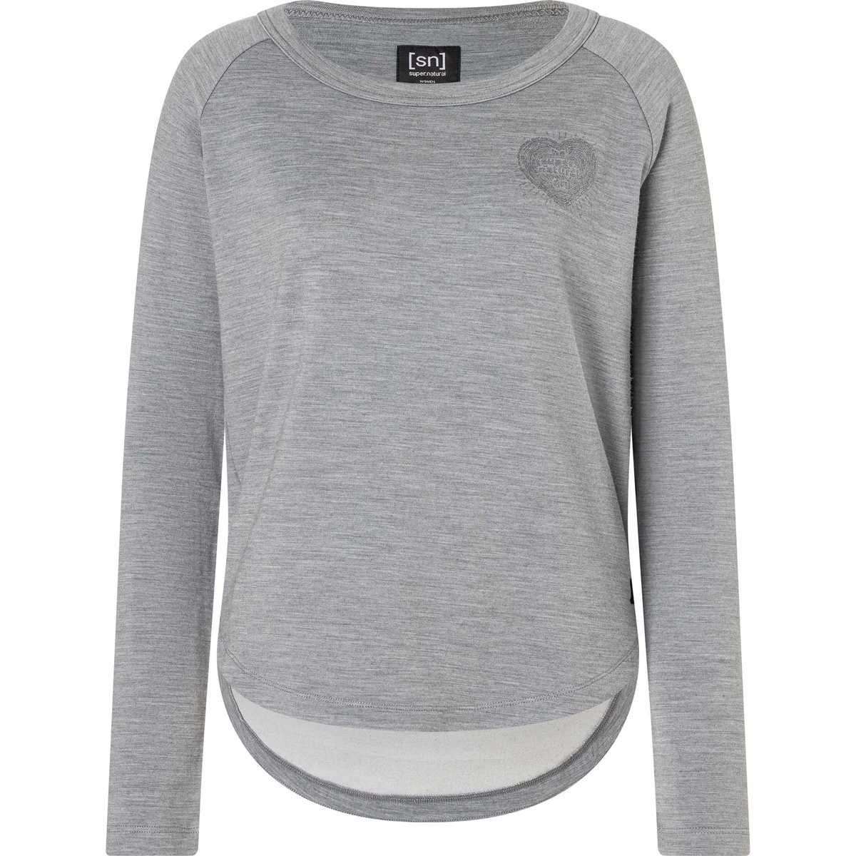 Super.Natural Damen Little Heartwood Crew Pullover (Größe S, grau)