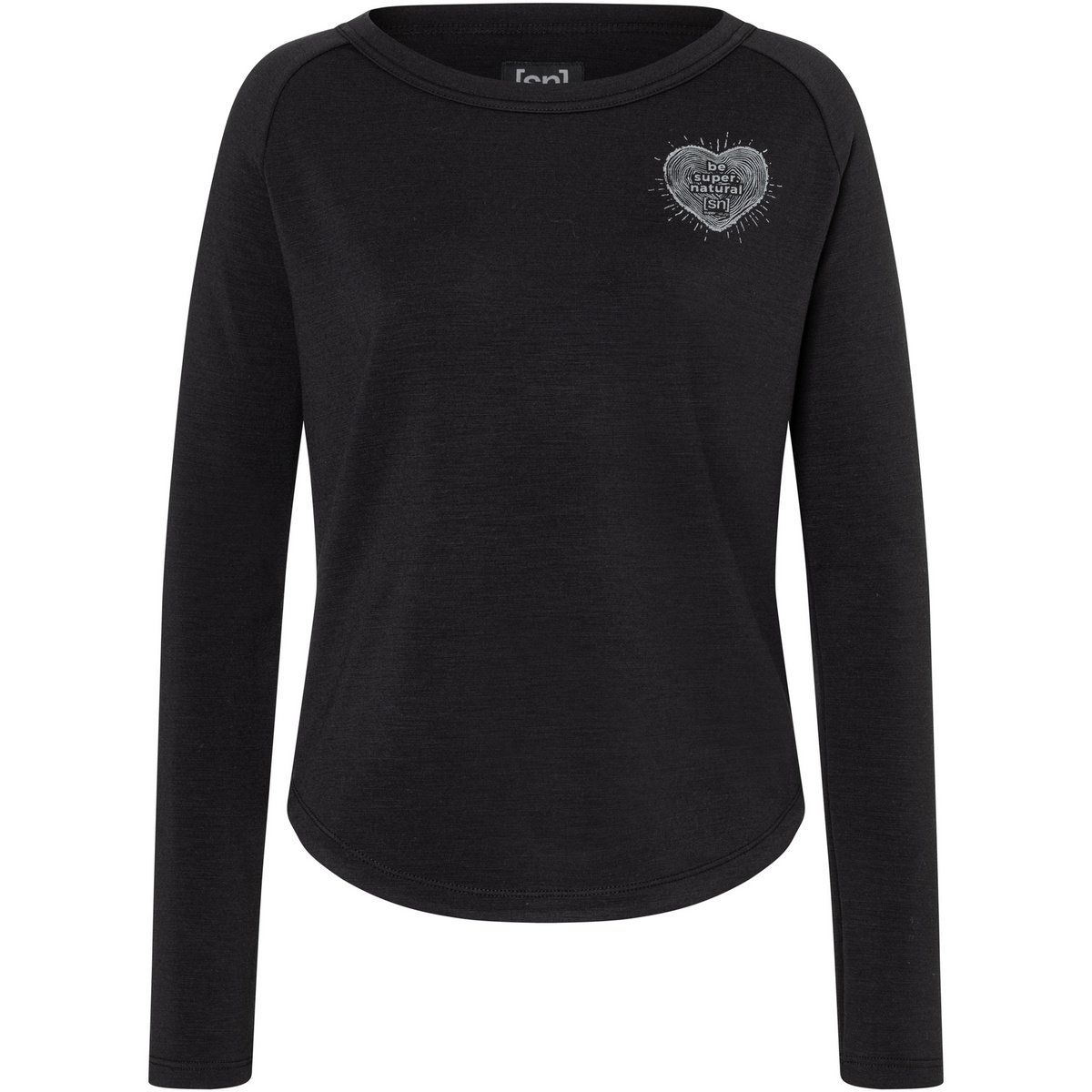 Super.Natural Damen Little Heartwood Crew Pullover (Größe XS, schwarz)