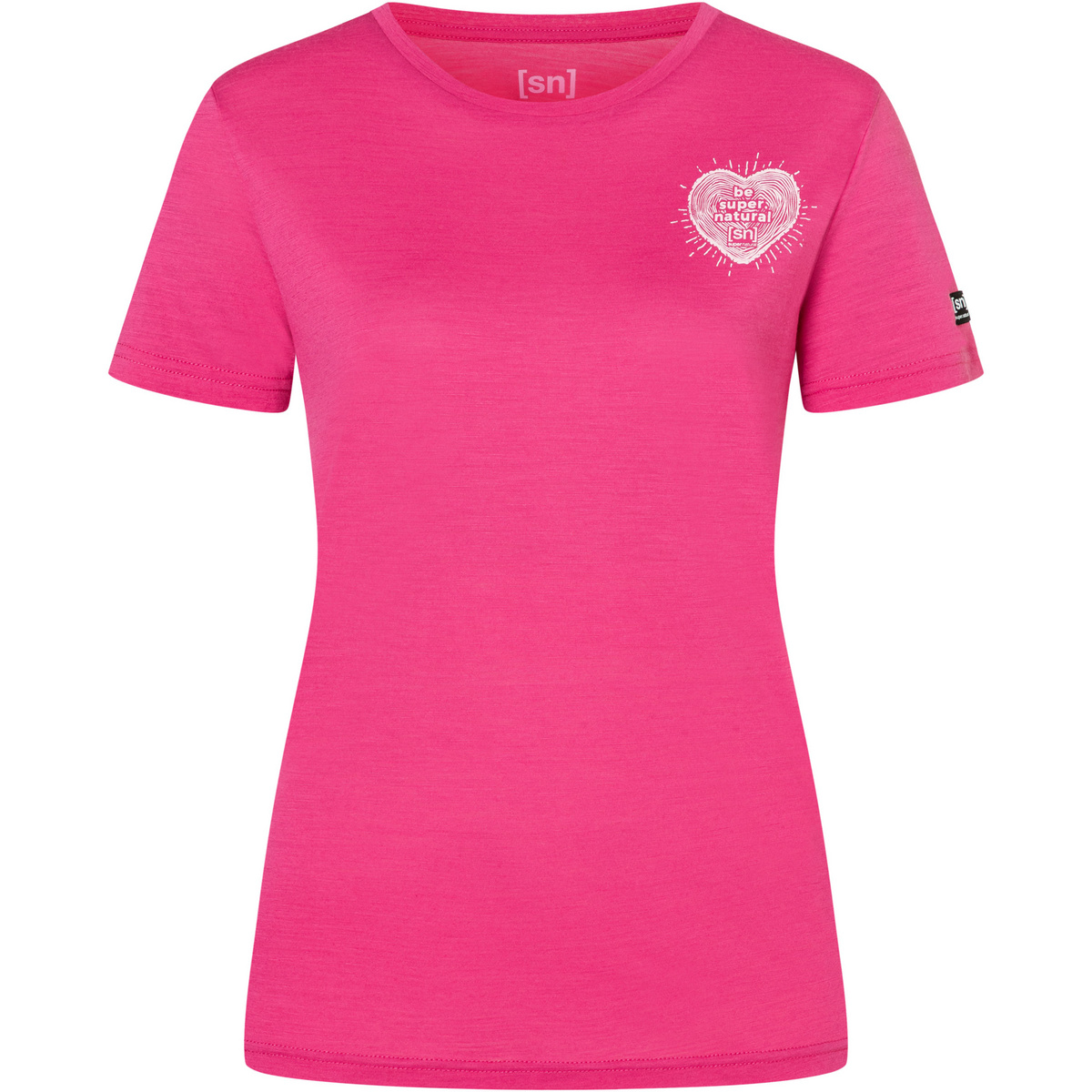 Super.Natural Damen Little Heartwood T-Shirt (Größe M, pink)