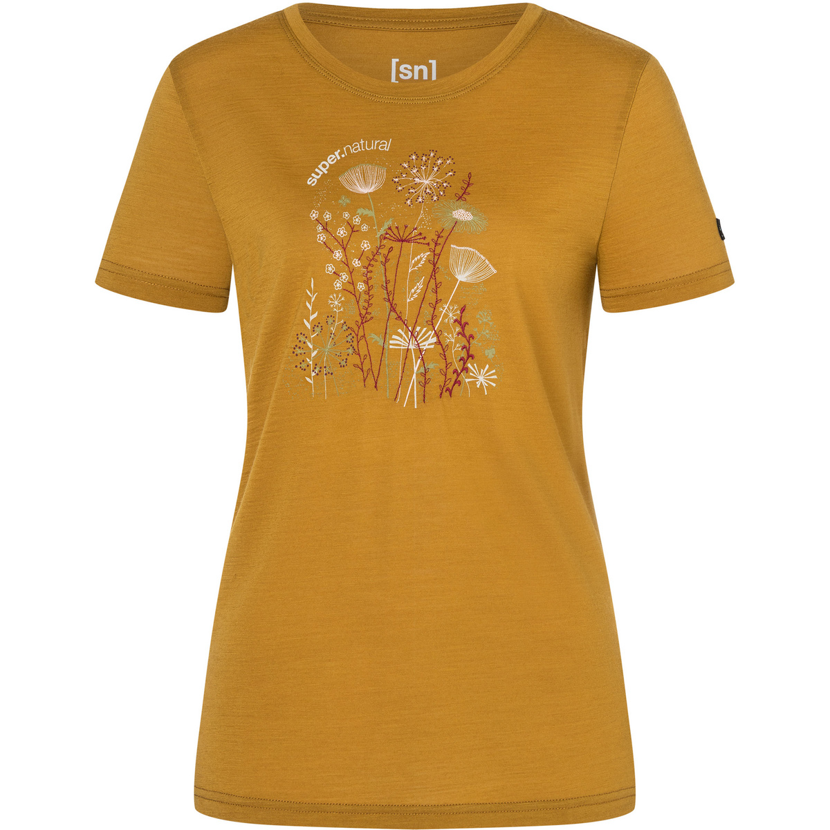 Super.Natural Damen Rock Flowers T-Shirt (Größe S, braun)