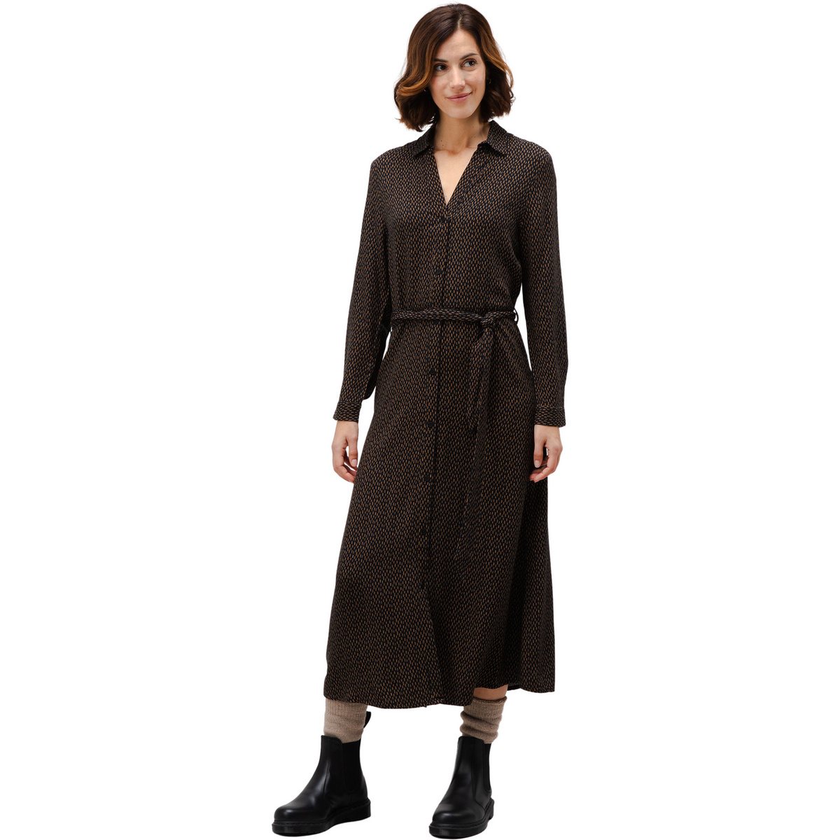 Brava Fabrics Damen Soft Rain V Neck Kleid (Größe M, schwarz)