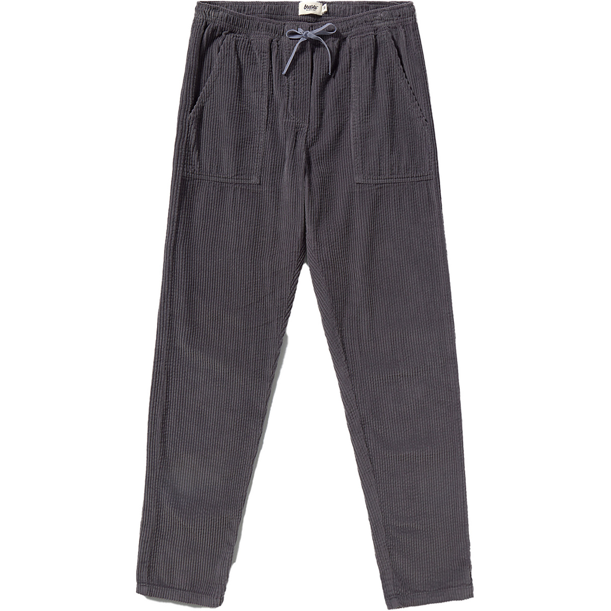 Brava Fabrics Donna Pantaloni Corduroy Patch Pocket (Taglia L, Grigio)