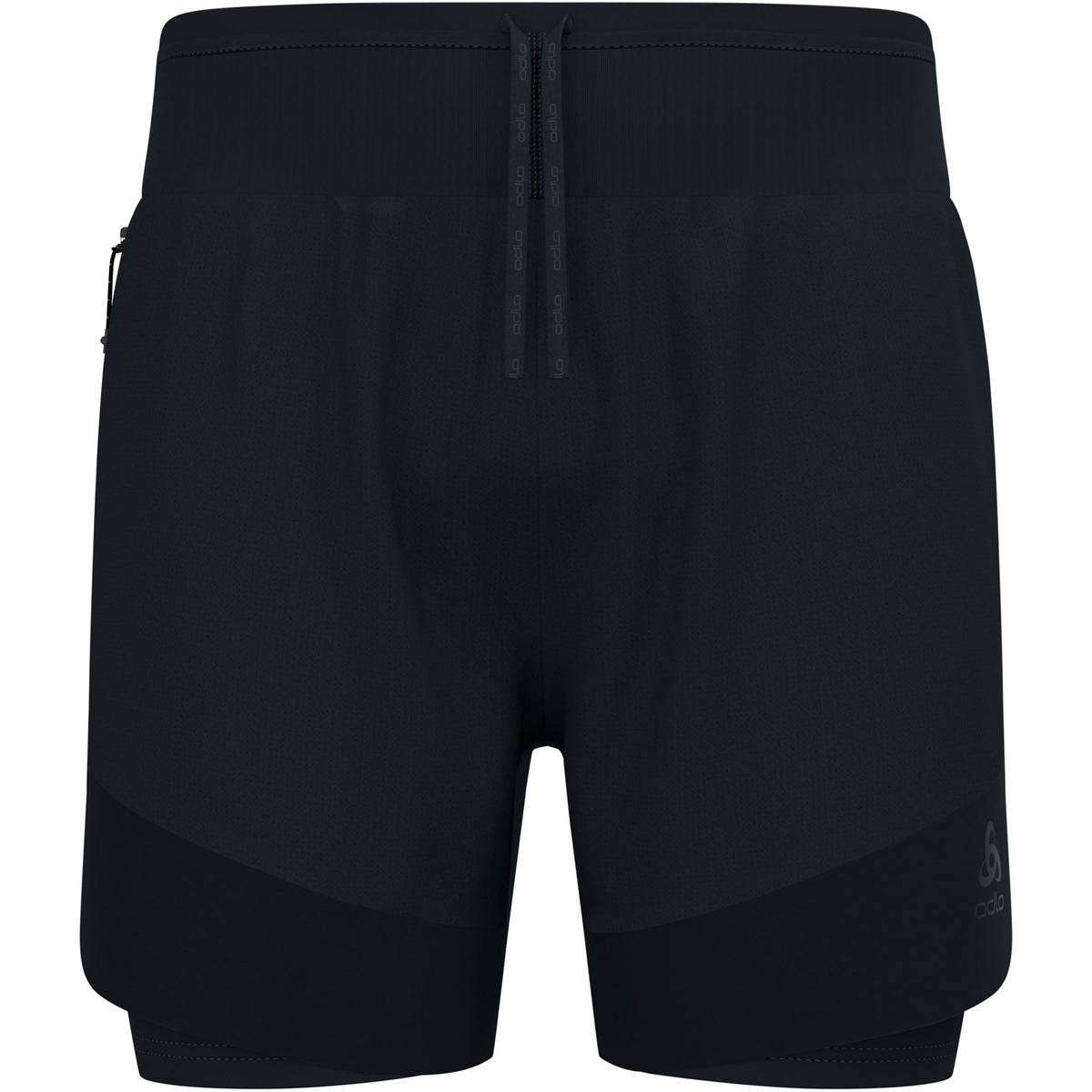 Odlo Uomo Pantaloncini X-Alp Trail 6 Inch 2-in-1 (Taglia S, Nero)