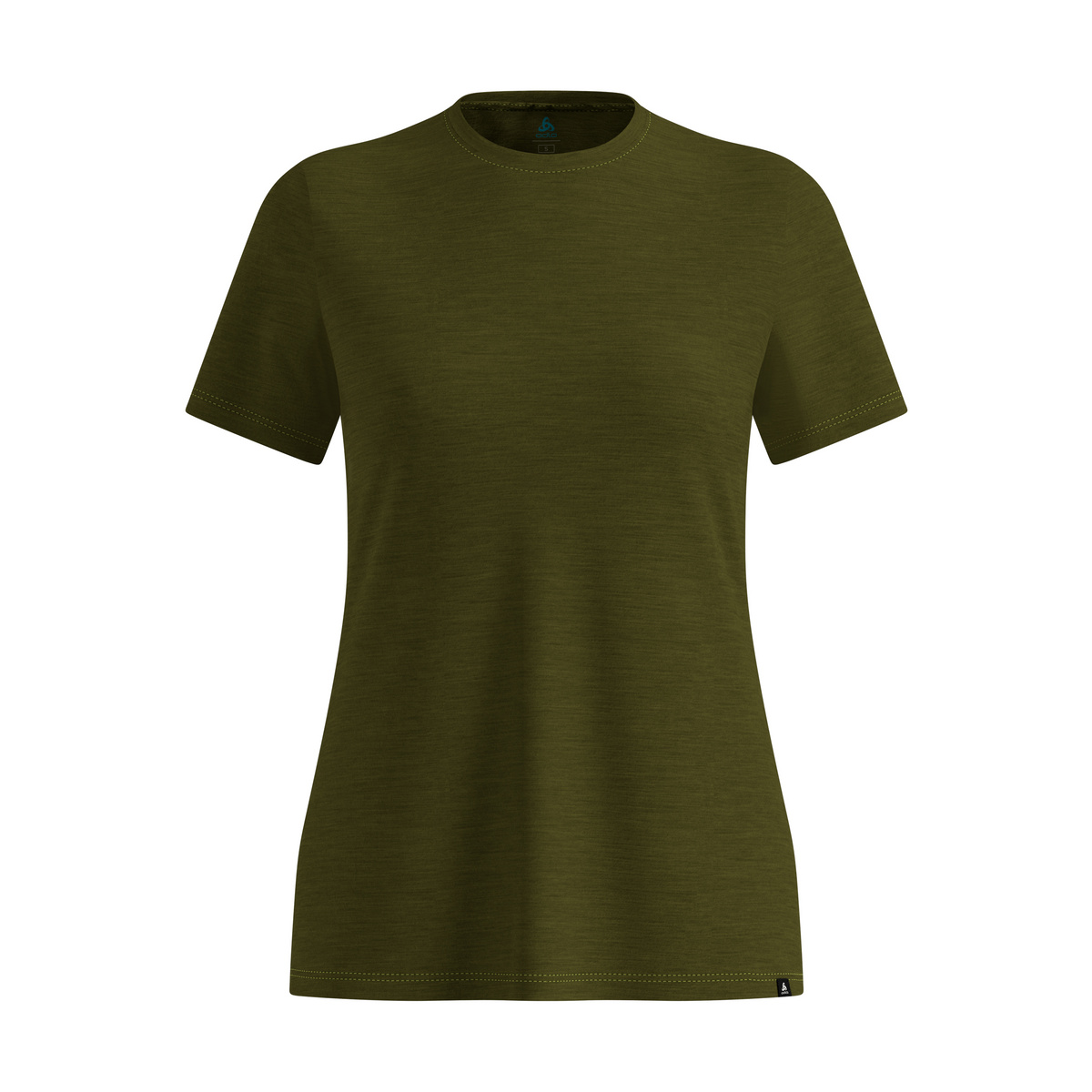 Odlo Damen Merino Tencel Plain T-Shirt (Größe S, oliv)