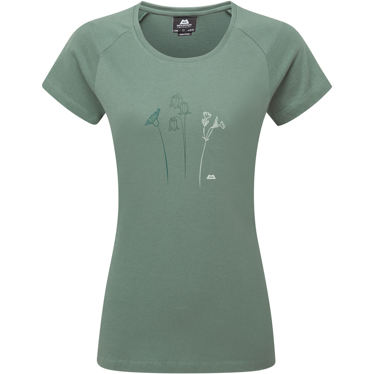 Mountain Equipment Donna Maglietta Mountain Flower (Taglia XL, Verde)