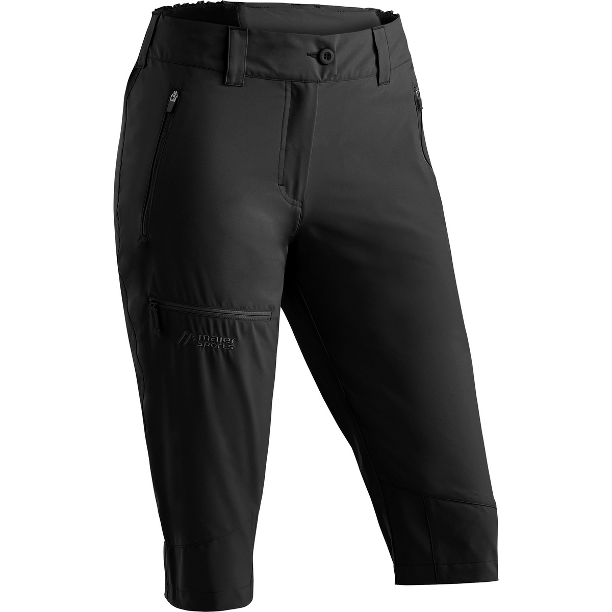 Maier Sports Damen Lulaka Capri Loop Shorts (Größe 3XL, schwarz)