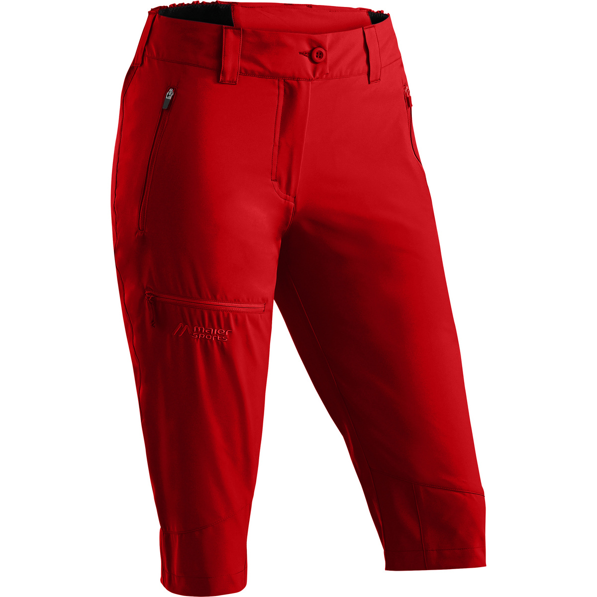 Maier Sports Damen Lulaka Capri Loop Shorts (Größe S, rot)