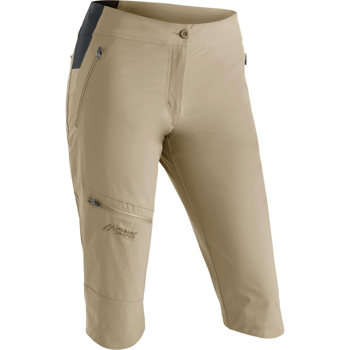 Maier Sports Damen Inara Slim Capri Vario Shorts (Größe XS, beige)