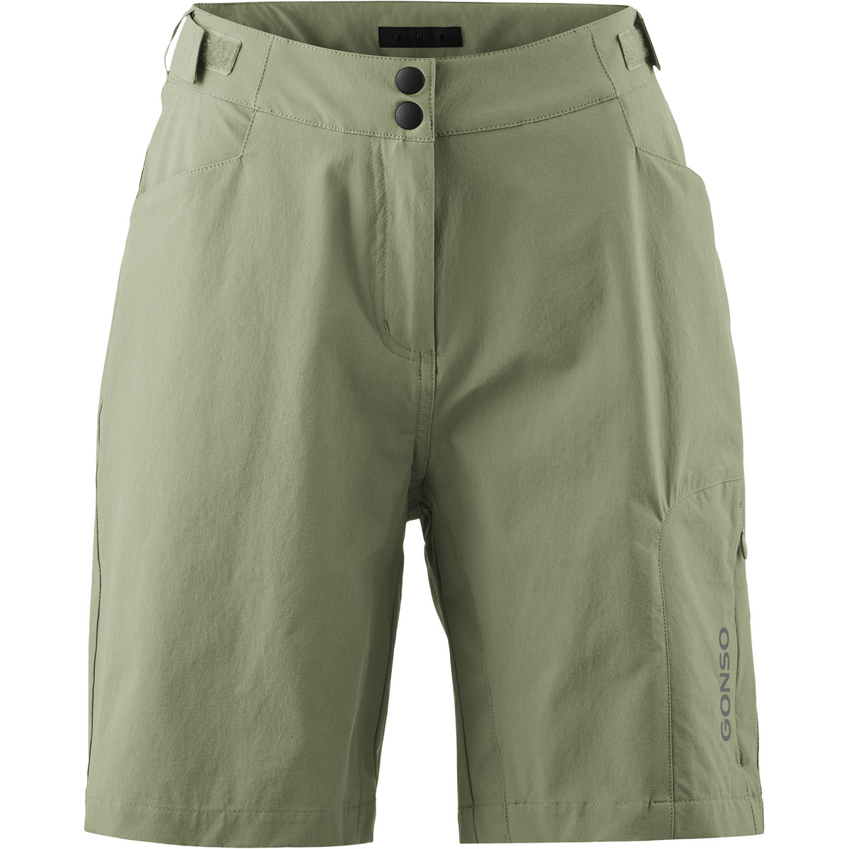 Gonso Damen Adventure Radhose kurz (Größe M, oliv)