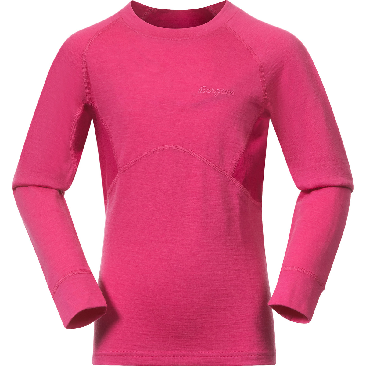 Bergans Enfants T-shirt long Inner:Pure Merino (taille 104, Rose vif)