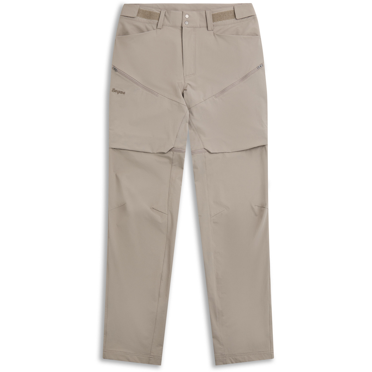 Bergans Uomo Pantaloni Convertible Zip-Off Softshell (Taglia XL, Beige)