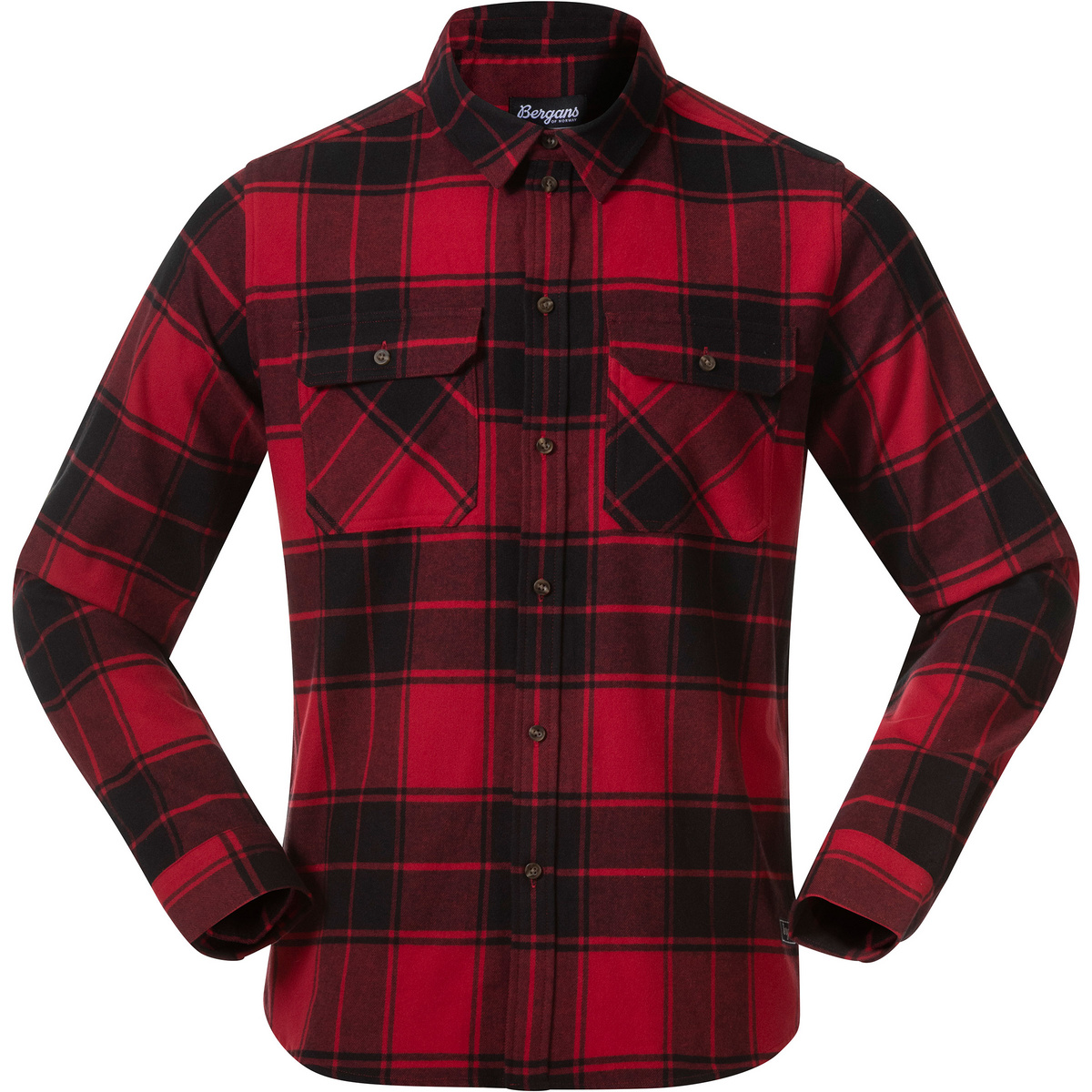 Bergans Uomo Camicia Nordmarka Flannel (Taglia S, Rosso)