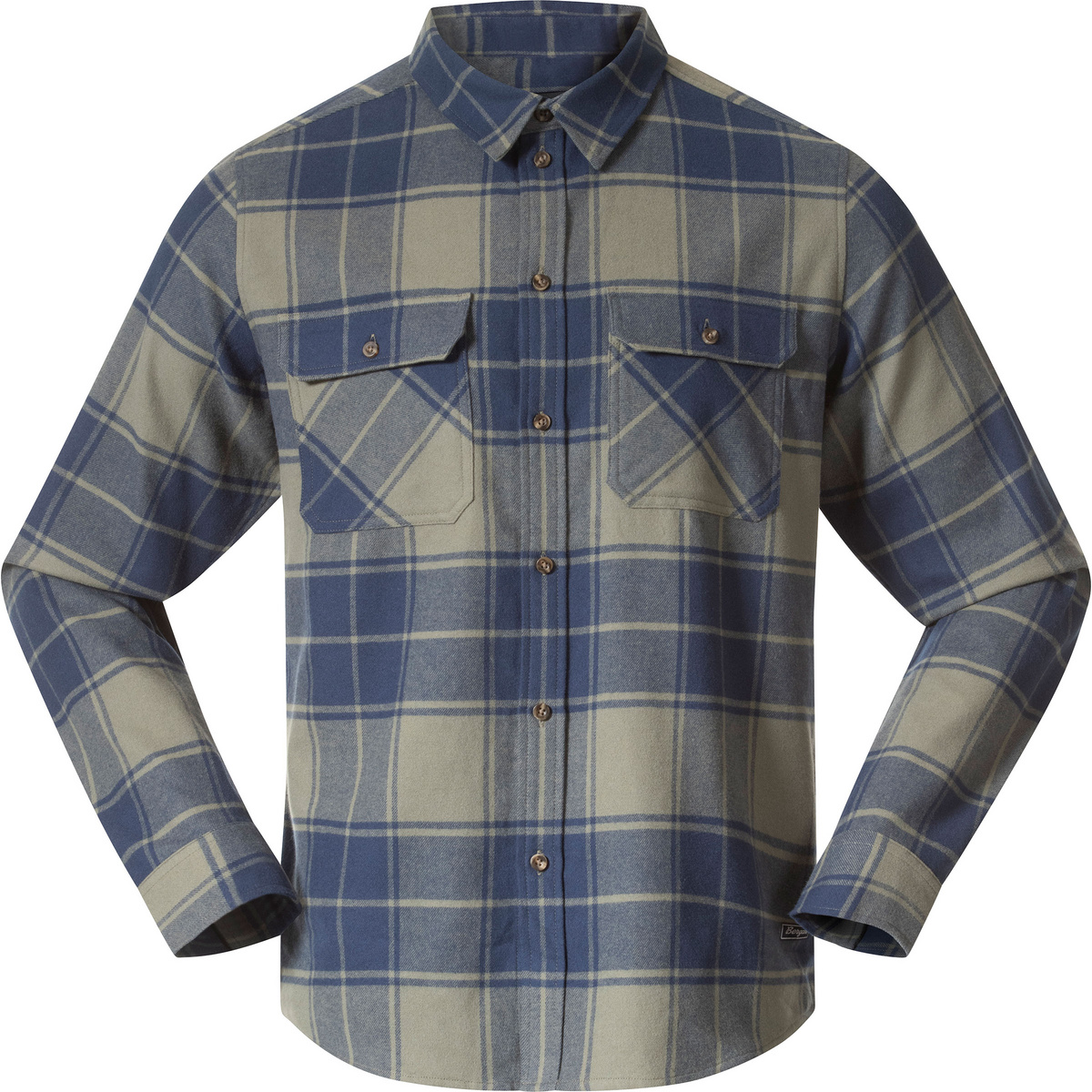 Bergans Uomo Camicia Nordmarka Flannel (Taglia S, Verde oliva)