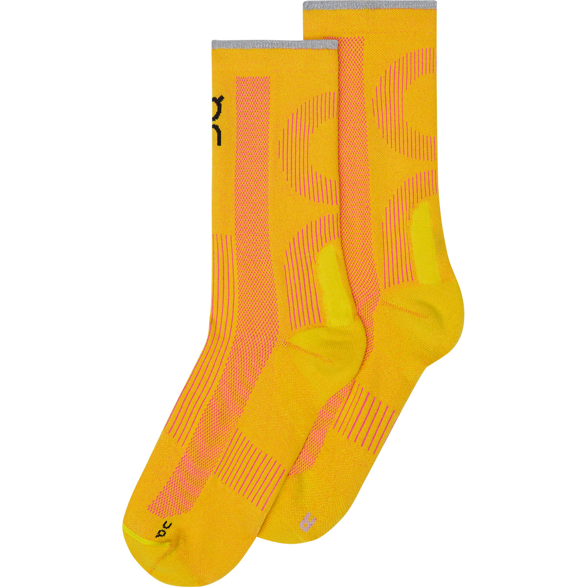 ON Calzini Elite Run High (Taglia 41 , Giallo)
