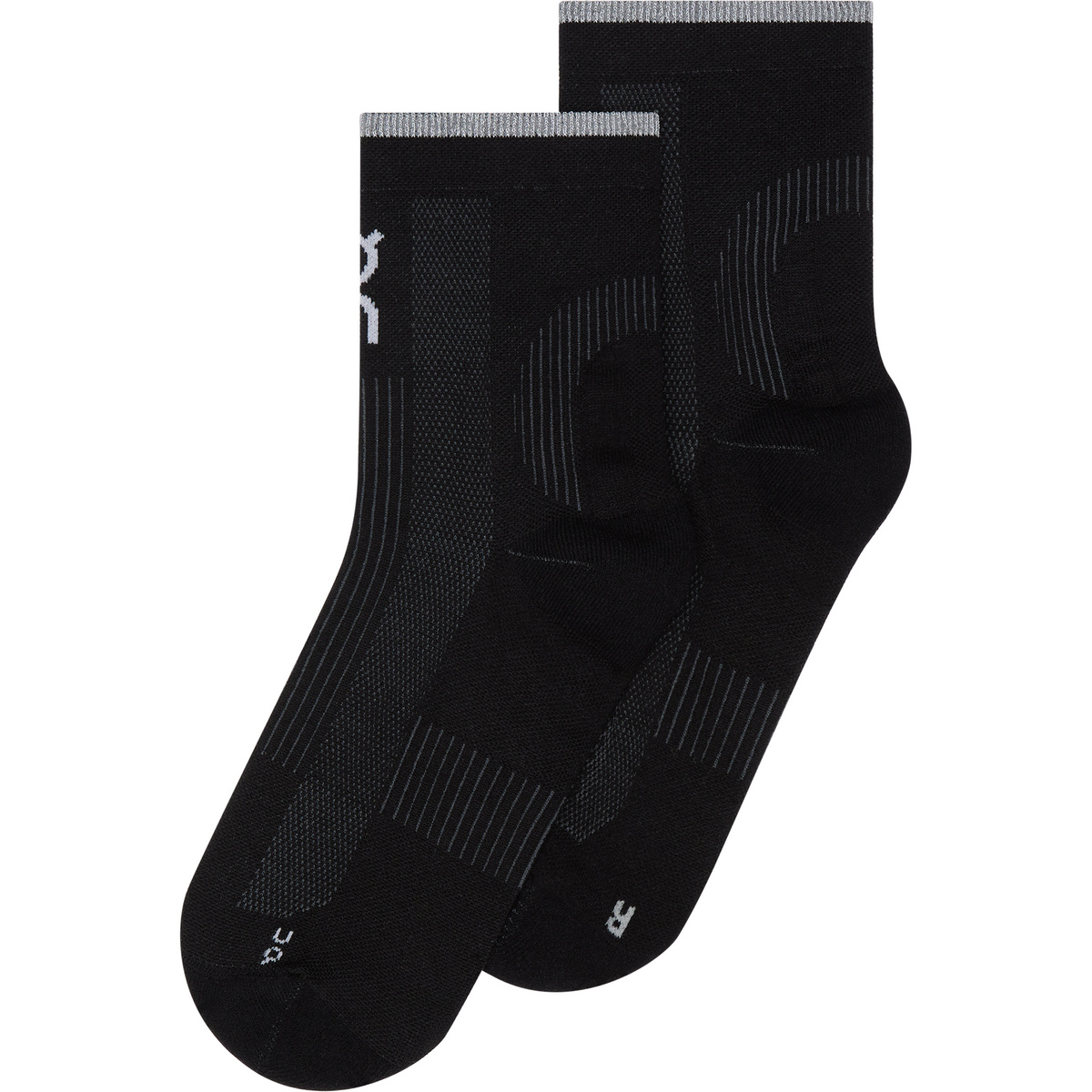 ON Calzini Performance Run Mid (Taglia 41 , Nero)