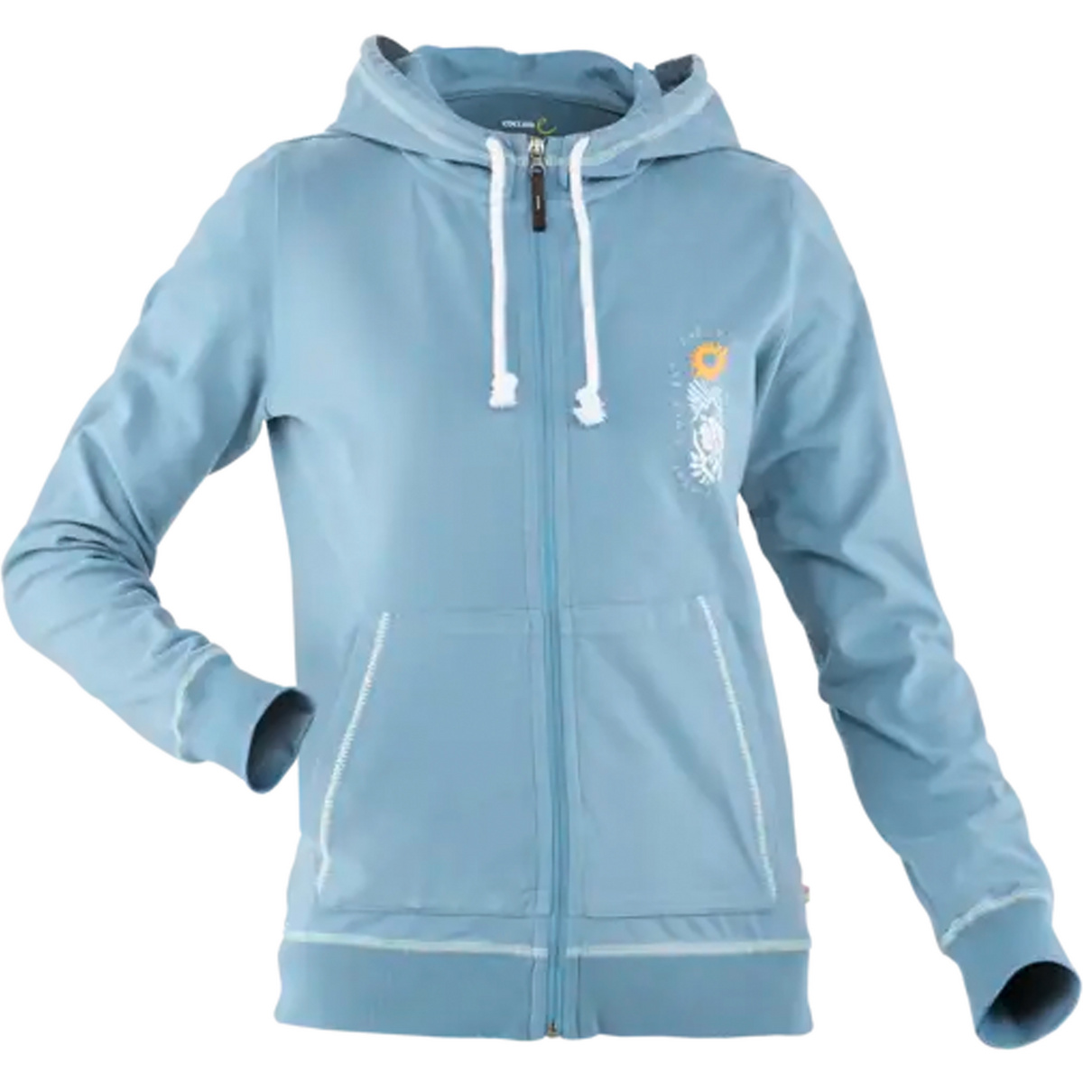 Image of Edelrid Donna Felpa con cappuccio Bege Zip