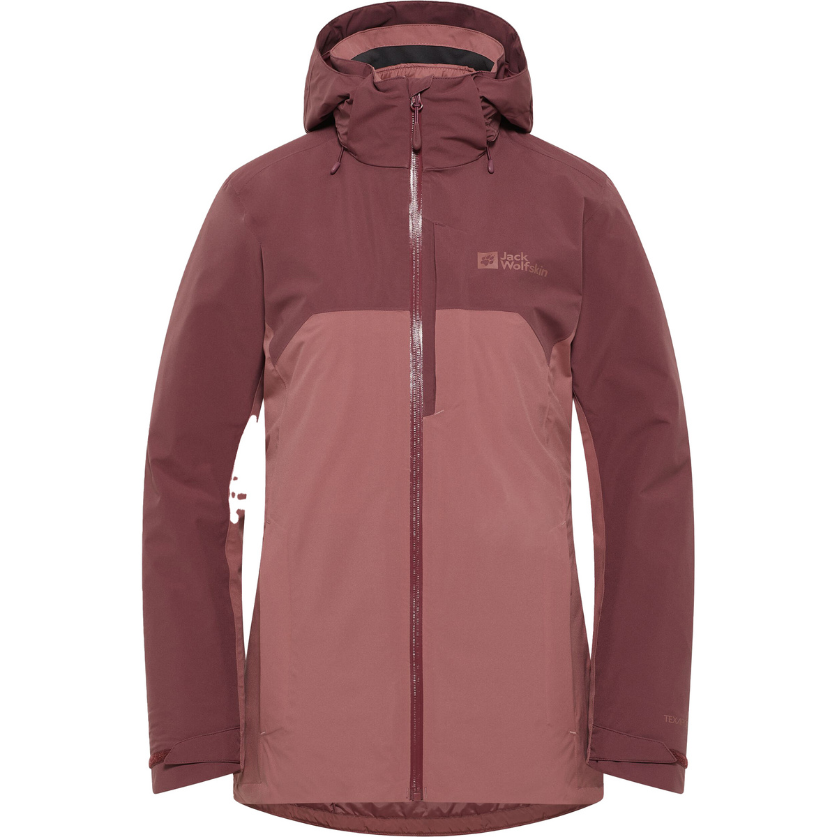 Jack Wolfskin Damen Hunberg 3in1 Jacke (Größe L, rot)