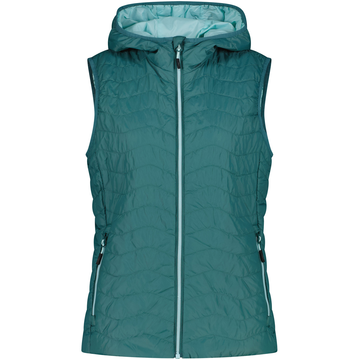 CMP Donna Gilet Hoodie (Taglia XXS, Turchese)
