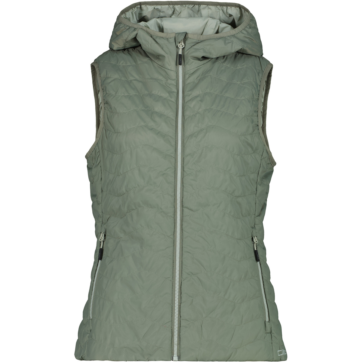 CMP Donna Gilet Hoodie (Taglia XS, Verde)